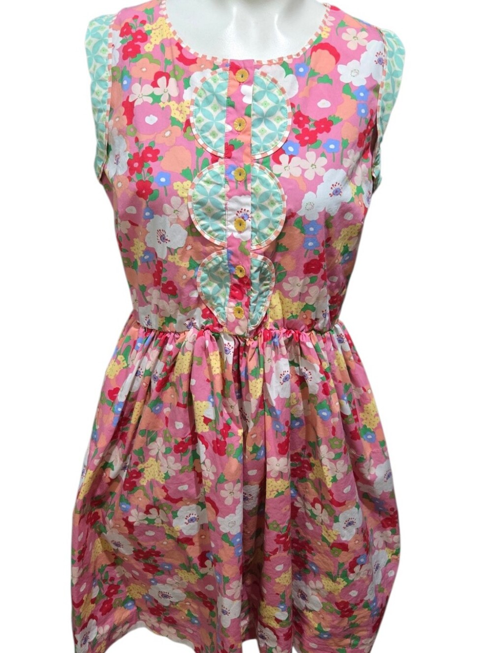 Matilda Jane Floral Dress Small Pink Multicolor Cottagecore Retro Style 2013